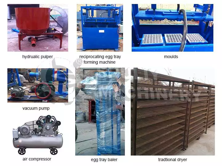 Matching equipment for 1000pcs/h egg tray forming machine
