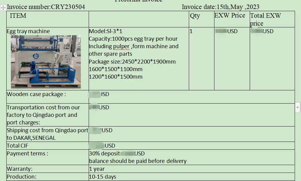 Egg tray manufacturing plant pi