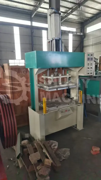 Hot pressing machine for egg cartons